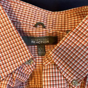 Camisa a cuadros naranjas